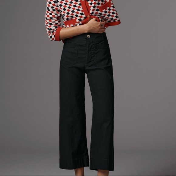 Anthropologie Pants - Anthropologie by Maeve | The Colette Black Crop Wide Leg Pants